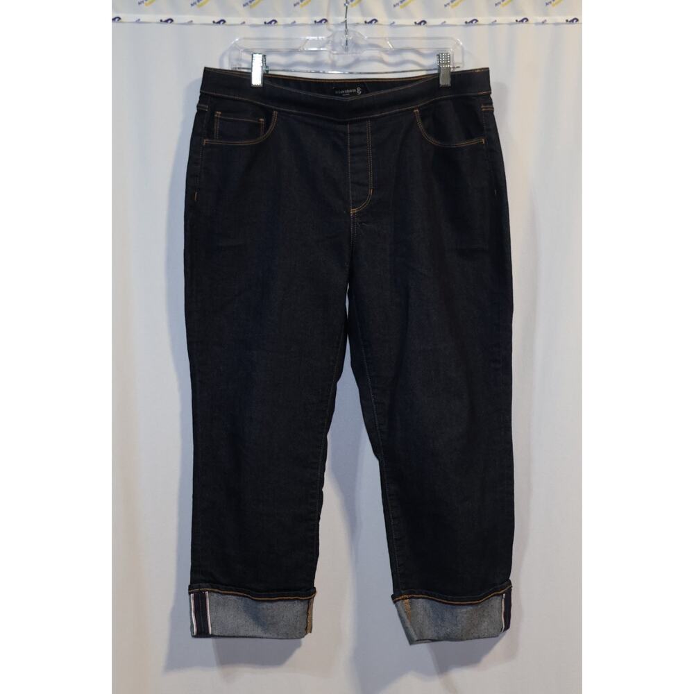 Susan Graver Size 14 Dark Wash Capris